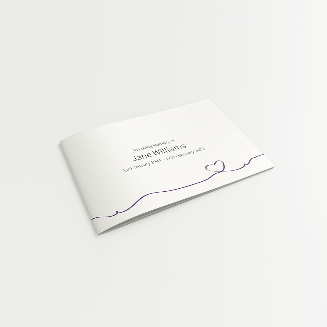 Softback Condolence Book in white